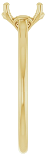 14K Yellow  8x6 mm Oval Solitaire Engagement Ring Mounting (4)