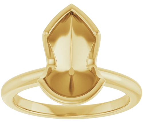 Sužadėtuvių Žiedas „Half-Bezel“ 14k yellow gold Pear 12mm x 8mm (3)
