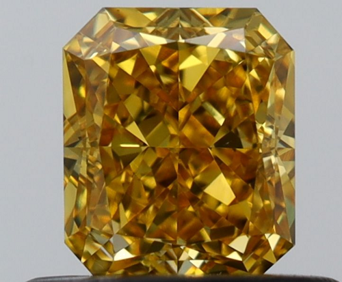 0.57 carat Fancy Intense Orangey Yellow-VS1 Natūralus Radiant Deimantas (1)