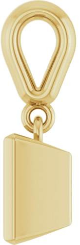 Pakabukas „Bezel-Set Charm“ 14k yellow gold Square 5.5mm (3)