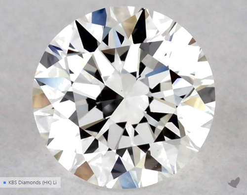 0.52 carat G-VVS2 Excellent cut Natūralus Round Deimantas (1)