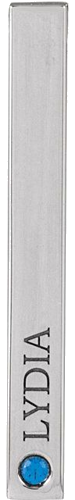 Sterling Silver 1.5 mm Round 1-Stone Engravable 4-Sided Bar Pendant Mounting (3)