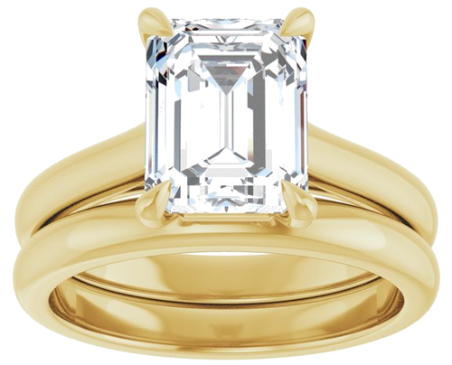 Sužadėtuvių Žiedas „Claw-Prong“ 14k yellow gold Emerald 9mm x 7mm (8)