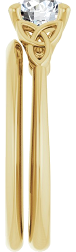 Sužadėtuvių Žiedas „Celtic-Inspired Solitaire“ 585 Geltonojo Aukso Round 6.5mm (9)