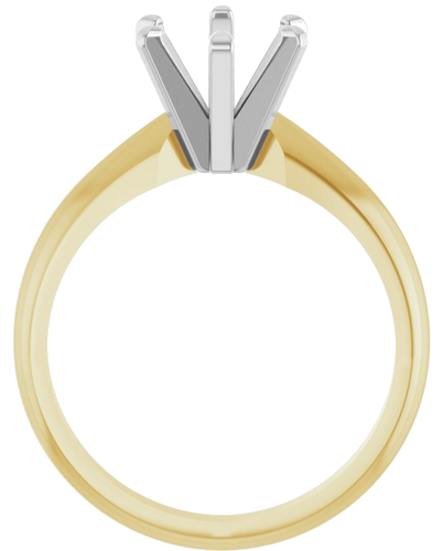Sužadėtuvių Žiedas „Solitaire“ 14k yellow/white gold Oval 9mm x 7mm (2)