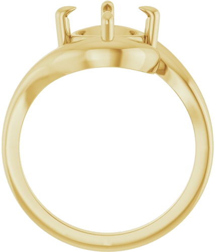 Sužadėtuvių Žiedas „Claw-Prong Solitaire Bypass“ 14k yellow gold Round 8mm (2)