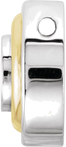 Pakabukas „Solitaire Slide“ 14k white/yellow gold Round 5.8mm (2)