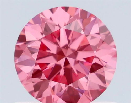 0.64 carat Fancy Vivid Pink-VS2 GD cut Natūralus Round Deimantas (1)