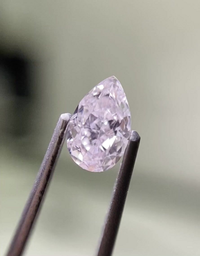 0.49 carat Very Light  Pink-SI1 Natūralus Pear Deimantas (1)