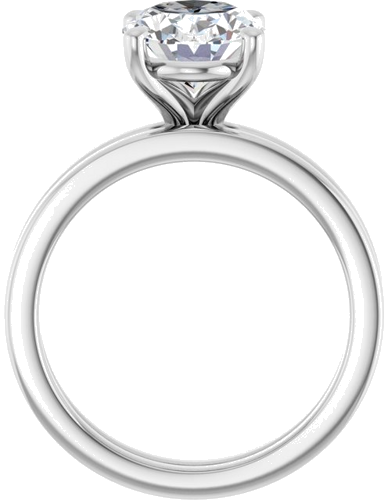 Sužadėtuvių Žiedas „Solitaire“ 14k white gold Oval 10mm x 8mm (7)