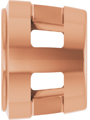 Pakabukas „Round Bezel-Set Slide“ 585 Rožinis Aukso Round 4.1mm (3)