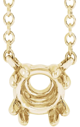 Pakabukas „Double Claw-Prong Solitaire“ 14k yellow gold Round 5mm (1)