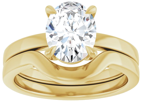Sužadėtuvių Žiedas „Claw-Prong Solitaire“ 14k yellow gold Oval 9mm x 7mm (8)