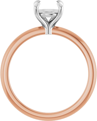14K Rose White 7 mm Round Solitaire Engagement Ring Mounting (2)