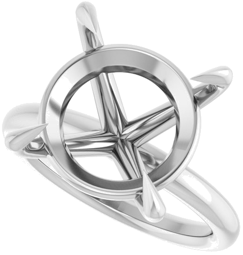Sužadėtuvių Žiedas „Claw-Prong Solitaire“ 950 Platinos Round 14mm (5)