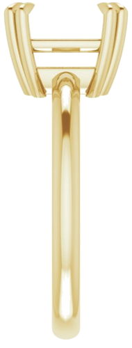 Sužadėtuvių Žiedas „Double Claw-Prong Solitaire“ 14k yellow gold Square 8mm (4)