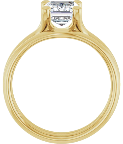 Sužadėtuvių Žiedas „Solitaire“ 14k yellow gold Emerald 8mm x 6mm (7)