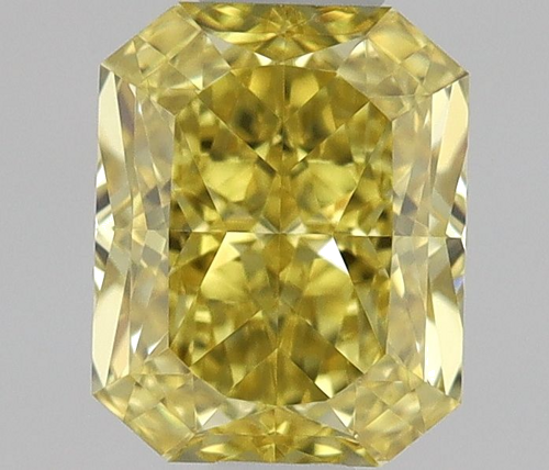 0.52 carat Fancy Vivid Yellow-VVS1 Natūralus Radiant Deimantas (1)