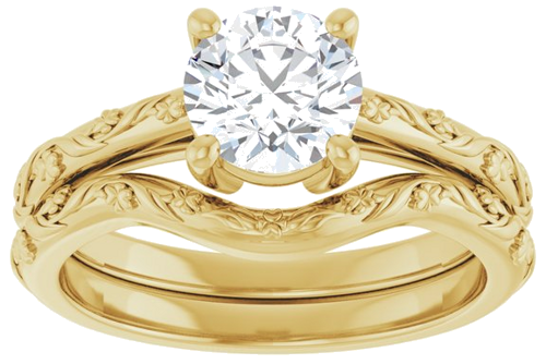 Sužadėtuvių Žiedas „Solitaire“ 14k yellow gold Round 6.5mm (8)