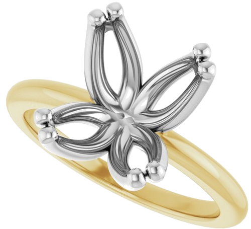 Sužadėtuvių Žiedas „Twin-Prong Octet® Solitaire“ 14k yellow/white gold Elongated Cushion 11mm x 9mm (5)