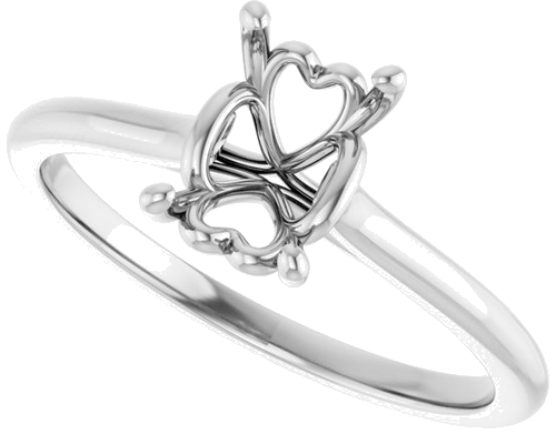 Sužadėtuvių Žiedas „Solitaire“ 14k white gold Emerald 7mm x 5mm (5)