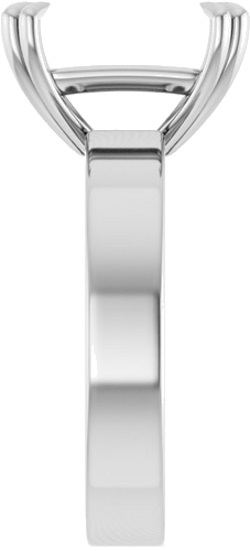 Sužadėtuvių Žiedas „Double Claw-Prong Solitaire“ 14k white gold Emerald 11mm x 9mm (4)
