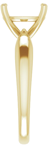 Sužadėtuvių Žiedas 14k yellow gold Cushion 9mm (4)