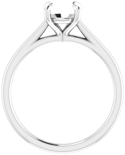 Platinum  6.5 mm Round Solitaire Engagement Ring Mounting (2)