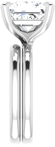 Sužadėtuvių Žiedas „Solitaire“ 585 Baltojo Aukso Square 9mm (9)