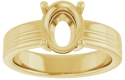Sužadėtuvių Žiedas „Solitaire“ 14k yellow gold Oval 9mm x 7mm (3)