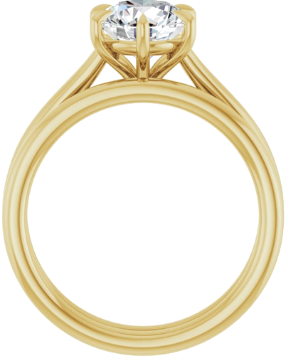Sužadėtuvių Žiedas „Claw-Pong“ 14k yellow gold Round 7.4mm (7)