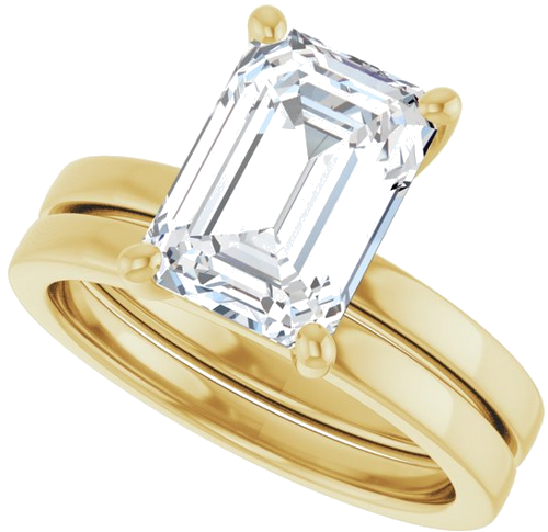 Sužadėtuvių Žiedas „Solitaire“ 14k yellow gold Emerald 10mm x 7mm (10)