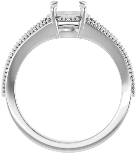 Sužadėtuvių Žiedas „Claw-Prong Solitaire“ 14k white gold Round 6.5mm (2)