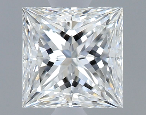 0.63 carat F-VVS2 Natūralus Princess Deimantas (1)