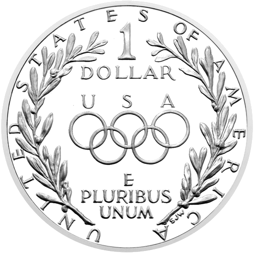 1988 Seulas Olimpiāde ASV 1 dolārs sudraba monēta (2)