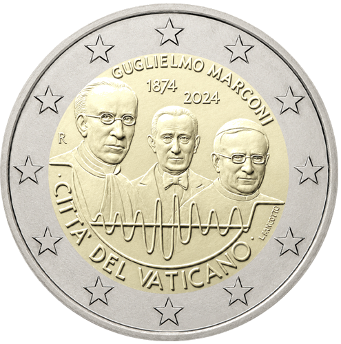 2024 Vatican Guglielmo Marconi 2 euro coin (2)