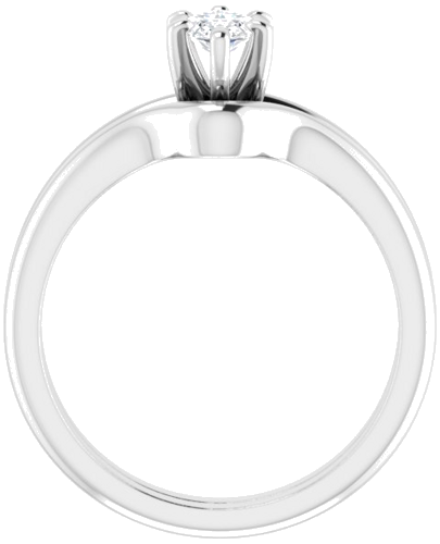 Sužadėtuvių Žiedas „Solitaire“ 585 Baltojo Aukso Marquise 8mm x 4mm (7)