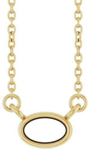 Pakabukas „Solitaire“ 14k yellow gold Oval 5mm x 3mm (1)