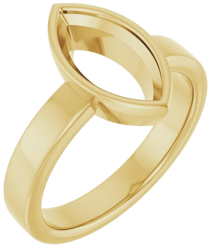 Sužadėtuvių Žiedas „Bezel-Set Solitaire“ 18k yellow gold Marquise 12mm x 6mm (1)
