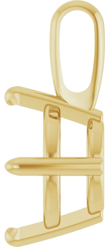 Pakabukas „Solitaire“ 14k yellow gold Round 9.5mm (3)