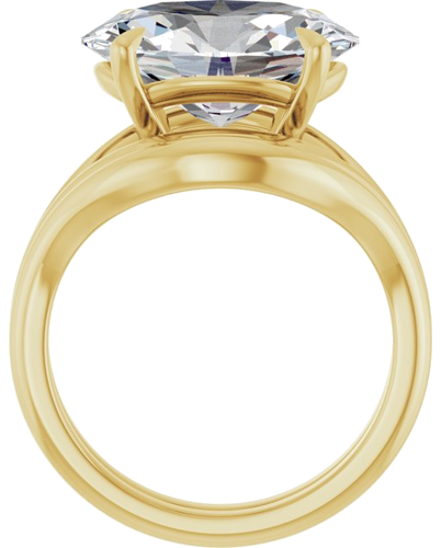 Sužadėtuvių Žiedas „Claw-Prong Solitaire“ 14k yellow gold Oval 14mm x 10mm (7)