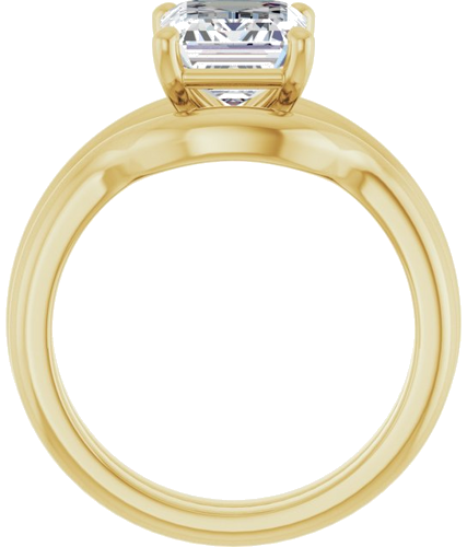 Sužadėtuvių Žiedas 14k yellow gold Emerald 9mm x 7mm (7)