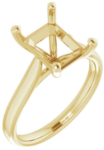 14K Yellow 10x8 mm Emerald Engagement Ring Mounting (1)