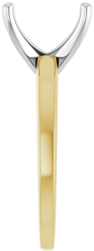 14K Yellow White 9x7 mm Emerald Solitaire Engagement Ring Mounting (4)