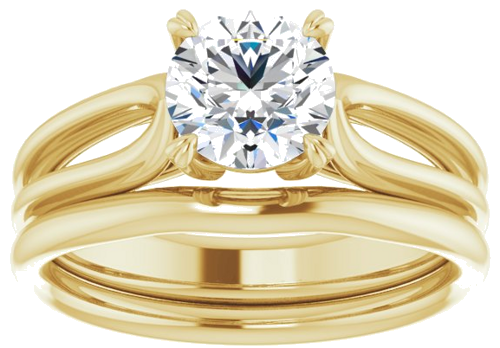 Sužadėtuvių Žiedas „Solitaire“ 14k yellow gold Round 6.5mm (8)
