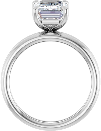 Sužadėtuvių Žiedas „Claw-Prong Solitaire“ 14k white gold Emerald 10mm x 7mm (7)