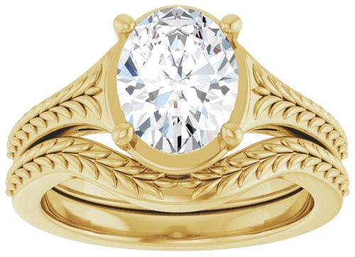 Sužadėtuvių Žiedas „Solitaire“ 14k yellow gold Oval 9mm x 7mm (8)