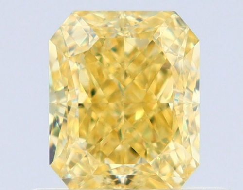 0.61 carat Fancy Intense Yellow-VS1 Natūralus Radiant Deimantas (1)
