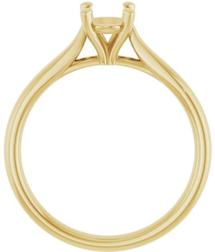 Sužadėtuvių Žiedas „Solitaire“ 585 Geltonojo Aukso Oval 7mm x 5mm (2)