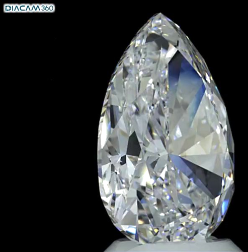 3.52 carat D-IF Natūralus Pear Deimantas (1)